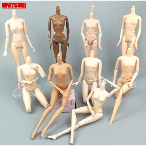1/6 Jointed DIY Movable Nude Naked Doll Body For 1:6 BJD Dollhouse DIY Body Without Head Doll Accessories Kid Toy Children Gifts