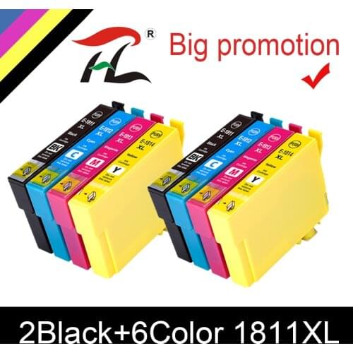 HTL Ink Cartridges for Compatible EPSON 18XL T1811 T1814 XP312 XP205 XP225 XP212 XP215 XP302 XP412 XP402 XP415 Printer