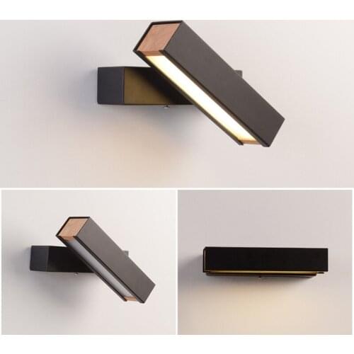 Modern Vanity Light LED Wall Lamp 180 Degree Rotation Creative Wall Light Rotatable Living Room Bedroom Wall Saconces Headboard
