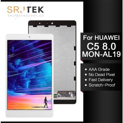 SRJTEK For Huawei MediaPad C5 8.0 MON-AL19 MON-W19 MON-AL19B LCD Display Matrix Touch Screen Digitizer Tablet PC Panel Assembly