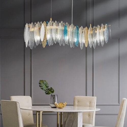 Dining Room Luxury E14 Led Pendant Lights Modern Gold Metal Glass Hanging Lamp Lustre Indoor Led Lighting Luminarias Fixtures