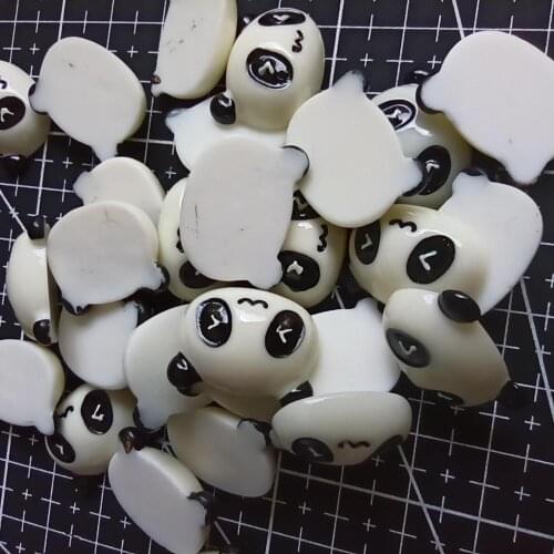 1pcs/lot Resin flat back panda head 20mm Ornaments Micro landscape Ornaments Creative Home Gardening Decorations