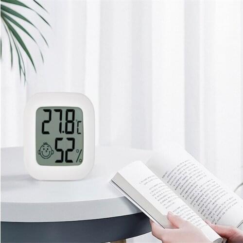 1Pcs Mini Indoor Thermometer Digital LCD Temperature Sensor Humidity Meter Thermometer Room Hygrometer Gauge Smiley thermometer