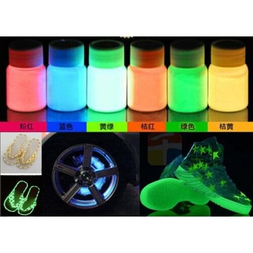 100g/lot Luminous Pigment Phosphor Powder ,photoluminescent Pigment 10 ColorsX10g Glow at Night Coating Nail Polish Making