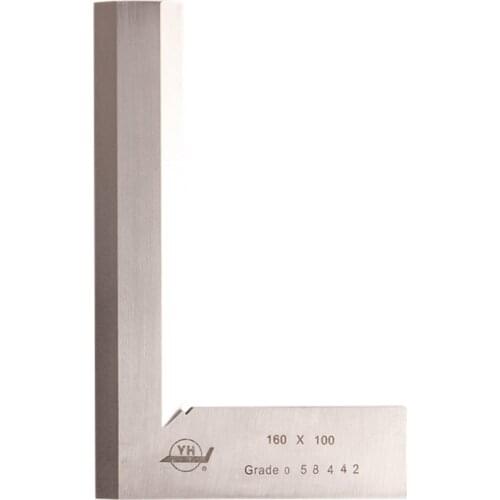 160*100mm 90 Degree Angle Ruler Grade 0 Gauge Stainless Steel Blade Measurement Tool