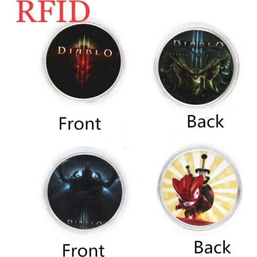 2pcs Diablo 3 NFC Cames Cards Tags Game Equipment Card Data Collection Goblin Elite Portal Ntag215 NS Switch WiiU 3DS/3DS XL