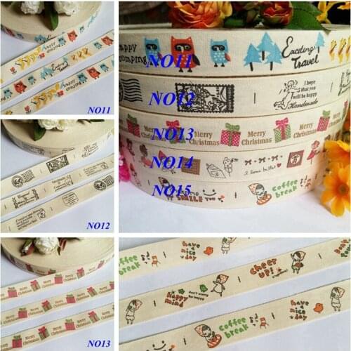 20yard 20MM Handmade diy cloth accessories 100% cotton Cartoon Pattern Lace package ribbon sewing Supplies Apparel gift wrapping