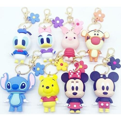 2021Hot Sale Disney Mickey Keychains Cute Cartoon Baby Boy Girl Key Ring Women Lovely Bag Key Chain Monster New Key Accessories