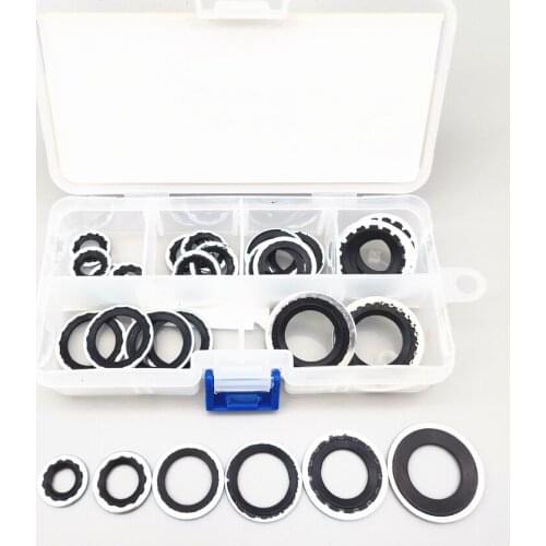 28pcs/box 6 Size Alloy Metal Car Air Conditioning Compressor Gaskets R134a