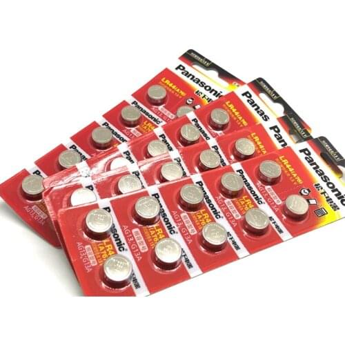 30pcs/lot 100% Original Panasonic 1.5V Button Cell Battery LR44 Lithium Coin Batteries A76 AG13 G13A LR44 LR1154 357A SR44