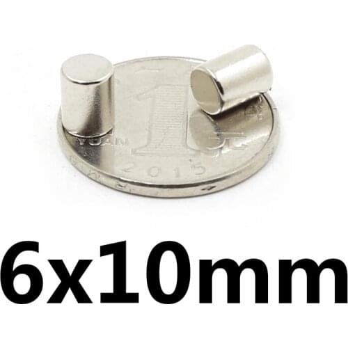 5/10/20PCS 6x10 mm Search MinorMagnet Diameter 6mmx10mm Bulk Small Round Magnet 6x10mm Neodymium Disc Magnet 6*10 mm