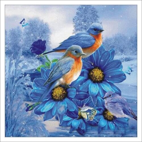 5D DIY Diamond Painting Flower Bird Mosaic Home Decoration Mural Gift T205