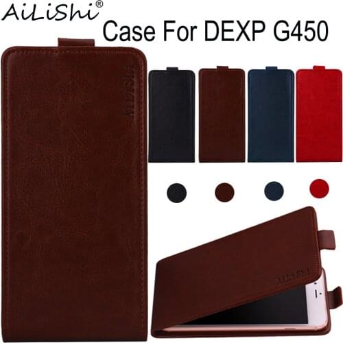 AiLiShi Case For DEXP G450 Luxury Flip Top Quality PU Leather Case G450 DEXP Exclusive 100% Phone Protective Cover Skin+Tracking