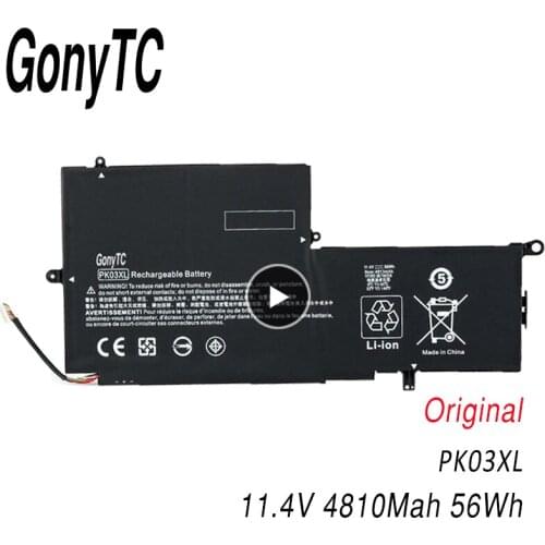 GONYTC11.4V 56wh PK03XL Original PK03XL Laptop Battery For HP Pro X360 Spectre 13 PK03XL HSTNN-DB6S 6789116-005