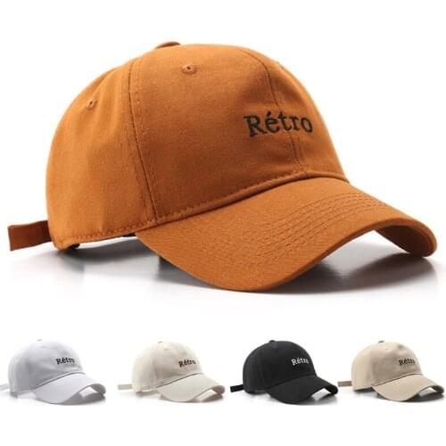 Unisex Retro Letters Embroidery Baseball Cap Harajuku Hip Hop Solid Color Outdoor Sunscreen Adjustable Trucker Dad Hat