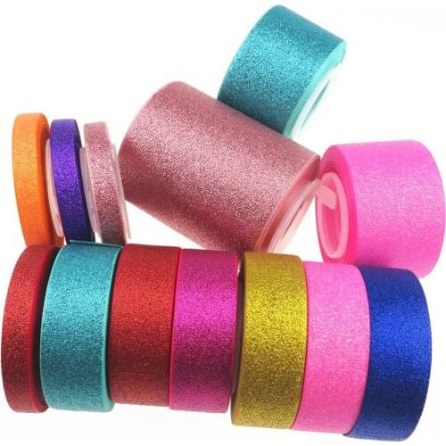 38mm sparkle and soft solid glitter grosgrain ribbon DIY bows accessories 100yards other colors is available