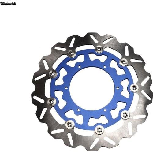 Motorcycle 320MM Floating Brake Polish Outside Rotor Stainless Steel Carrier For Yamaha YZ250F YZ450F 2007 2020