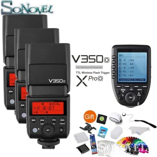 Godox V350O TTL HSS 1/8000s X System Camera Flash Speedlite Built-in Li-ion Battery + Xpro-O Transmitter for Olympus Panasonic