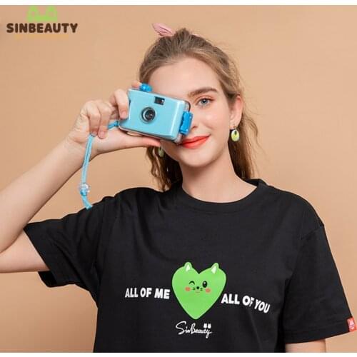 SINBEAUTY Woman Short Sleev Fashion And Leisure Women 'T-short Couple Costume Back Letter Printing High Quality Pure Cotton