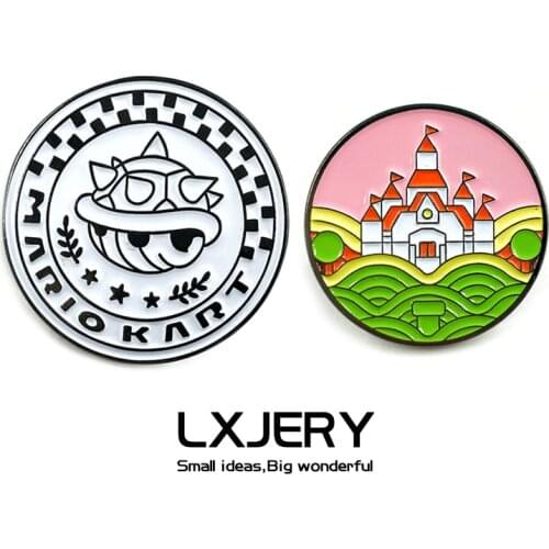 LXJERY Cartoon Enamel Mario Pin Badge On Backpack Cute Brooch Pins For Clothes Broche For Women Girls Gift