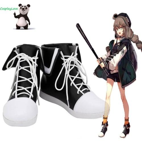 CosplayLove Arknights Cuora Black White Cosplay Shoes Cosplay Long Boots Leather Custom Made