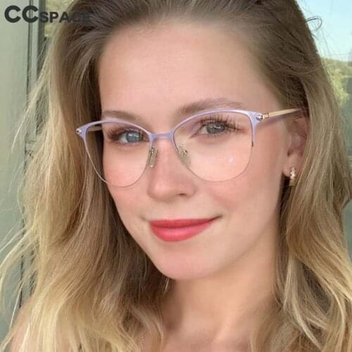 53200 Spring Leg Cat Eye Anti Blue Light Glasses Frame Women Optical Fashion Computer Eyeglasses