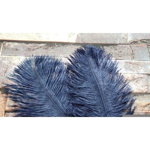 Wholesale 500pcs Navy High Quality Natural Ostrich Feathers 20-25cm/ 8-10 inch For Wedding Party Accessories Decoration