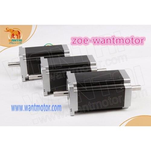 Ship from USA and Free shipping!CNC Wantai 3pcs Nema 34 Stepper Motor 85BYGH450C-012B Dual Shaft 1600oz 3.5A