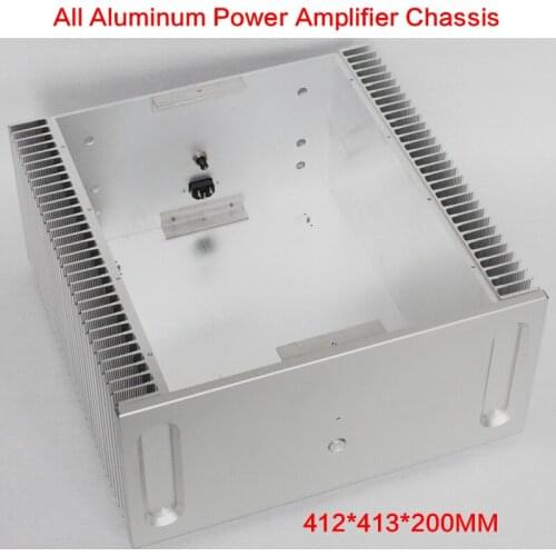 412*413*200MM All-aluminum Power Amplifier Chassis WA112 Pure Rear-stage Case Power Shell Audio Box Amplifier Enclosure Large