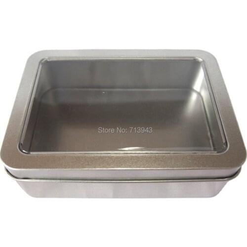 Size: 125x90x40 jewelry box/gift tin box/metal packing box with pvc window and without pvc window