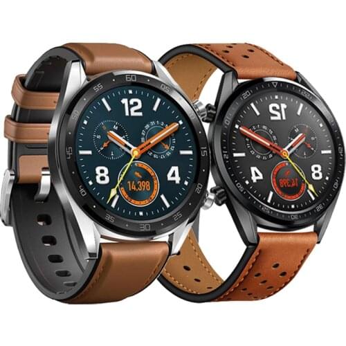 Huawei Watch GT band for samsung galaxy watch 3 45mm 46mm S3 Frontier Strap 22mm amazfit GTR 47mm/stratos/pace leather Bracelet