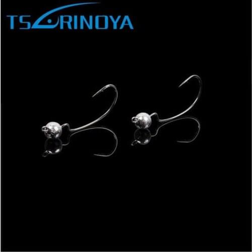 TSURINOYA 2bags Lead Head Fishing Hook 3.5g 5g 7g Barbed Jig Bait Crank Hooks for Soft Lures Fishing Tackle Pesca Accessories