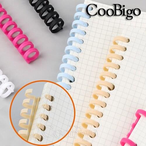 1Pcs Loose-Leaf Plastic Binding Ring Spring Spiral Colorful Manual Coils 30 Holes 12mm for Notebook DIY Paper Office Supply