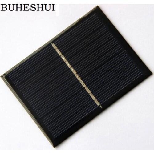 BUHESHUI Wholesale 140MA 5V Solar Cell DIY Solar Panel System Charger For 3.7V Battery Epoxy Polycrystalline 65*88MM 500pcs
