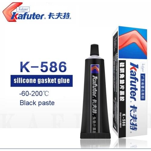 High Quality 2pcs/lot Kafuter K-586 Black Silicone Free-Gasket Waterproof To Oil Resist High Temperature Sealant Repairing Glue