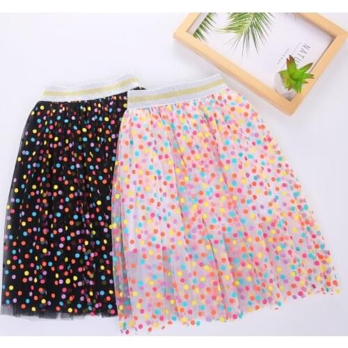 Mommy and Me Skirts Fashion Mesh Colorful Dot Pettiskirt Matching Family Clothes Mom and Daughter Matching Skirts 2020 New