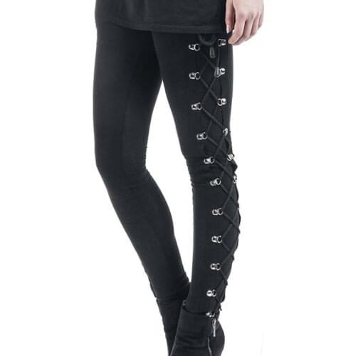 2018 Autumn Pants New Slim High Elastic Wild Streetwear Lace-Up Leggings Trousers For Women Pantalon Femme Legins Black