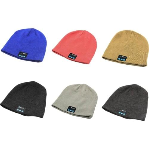Winter Bluetooth Beanie Hat Headset Wireless Headphone Beanie Speakerphone Cap