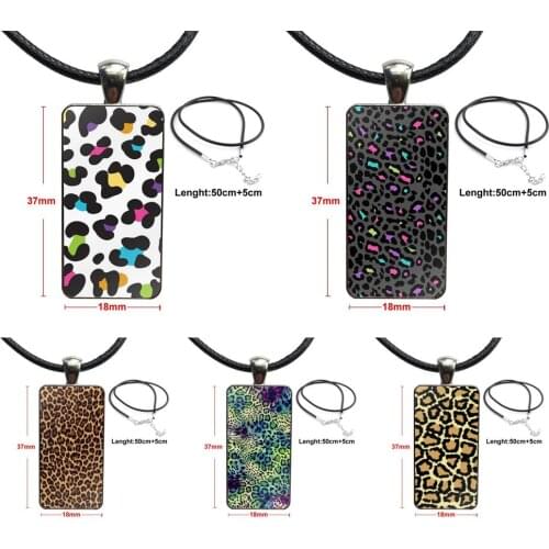 Gold Yellow Pastel Leopard For Women Jewellery Fashion Necklace Handmade Rectangle Shape Choker Necklace Jewelry Multi Designs