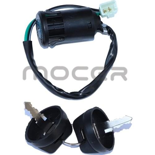 1 Set ATV Ignition Key Switch Universal 2 Wires Hooded Ignition Keys Start Switch Lock Key For ATV Go Kart Scooter Motorcycle