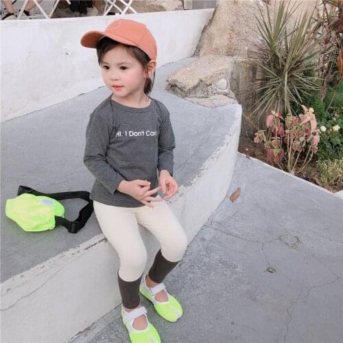2020 New Autumn Unisex Baby Shirts Cotton Letter Long Sleeve T-shirts for Boys Girls Kids Clothes Shirts Girls Casual Top