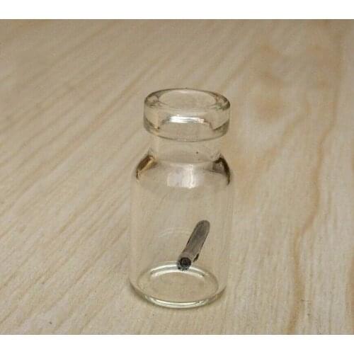 550pcs/lot 2ML Clear Glass Bottle With Flip Off Cap, 2cc Mini Glass Vials, Small Glass Container lin3373