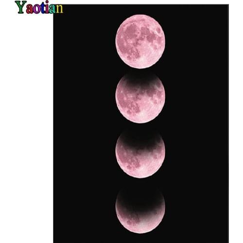 Full Diamond Embroidery Cross Stitch Nordic Minimalist Art Eclipse of The Moon 5D Diy Diamond Painting Mosaic Handmade Gift