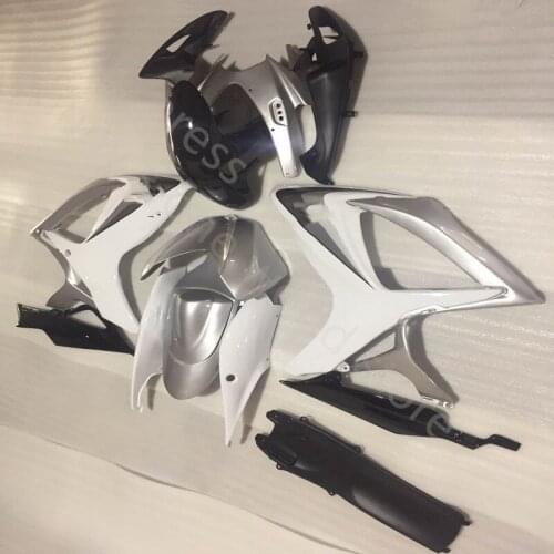 White Black Injection Fairing set for SUZUKI K6 GSXR 600 750 2006 2007 ABS motorcycle fairing GSXR750 GSXR600 06 07 Fairing