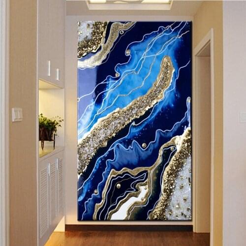 Large 5d Diy Diamond Painting Abstract Blue Sea Wave diamond embroidery pictures full drill Mosaic Painting Landscape,EE1936