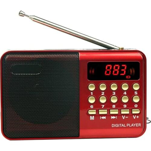 Digital Radio fm Portable Mini FM Radio Speaker Music Player Telescopic Antenna Handsfree Pockets Receiver Outdoor Sport kk-11