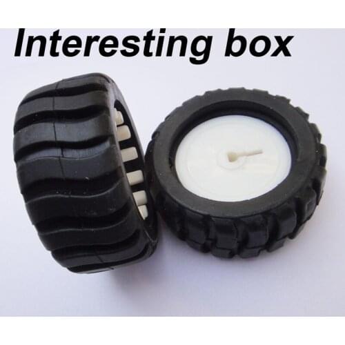 D hole rubber wheels 43 * 19 * 3mm DIY small production tracking car robot accessories model wheels