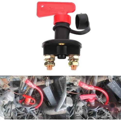 DC 12V-24V 300A Car Battery Switch Power Isolator Cut Off Kill Switch 2 Removable Keys Marine ATV Truck Boat Car Auto
