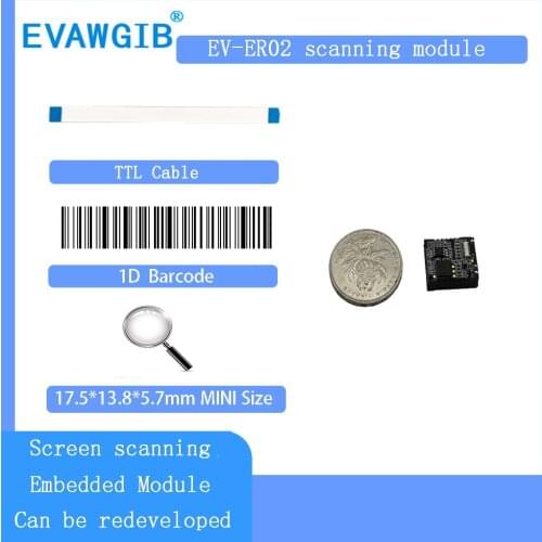 EVAWGIB EV-ER02 1D CCD Embedded Barcode scanning Module Embedded engine recognition module Compact embedded scanning module