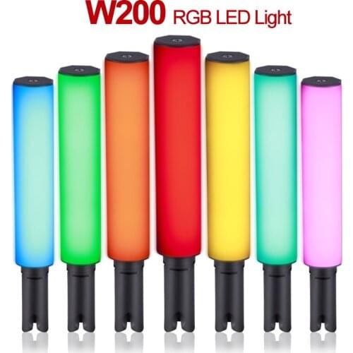 JYYXF W200 RGB Fill Light Tube Light Pavotube Magnetic Creative Photography Video Portable Handheld Light Wand 3000mah